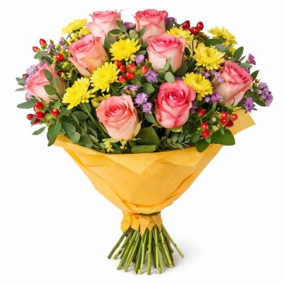 Дизайнерский букет из цветов «Розовая грация»