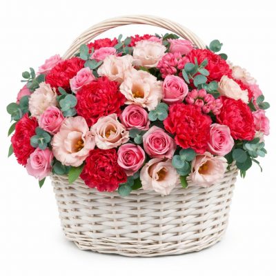 Корзина с цветами «Цветочное вдохновение»